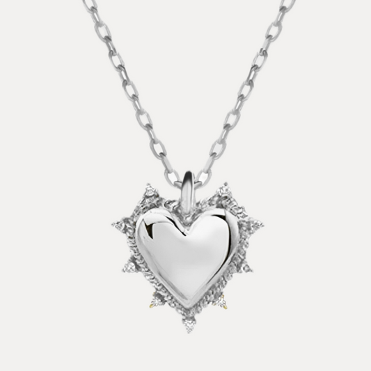 Heart of Fury Necklace Silver