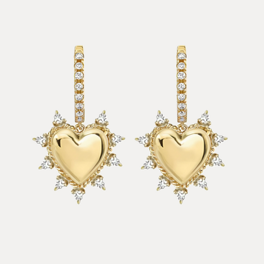 Hearts of Fury Earrings Gold