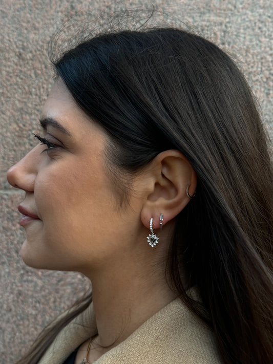 Hearts of Fury Earrings Silver