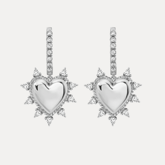 Hearts of Fury Earrings Silver