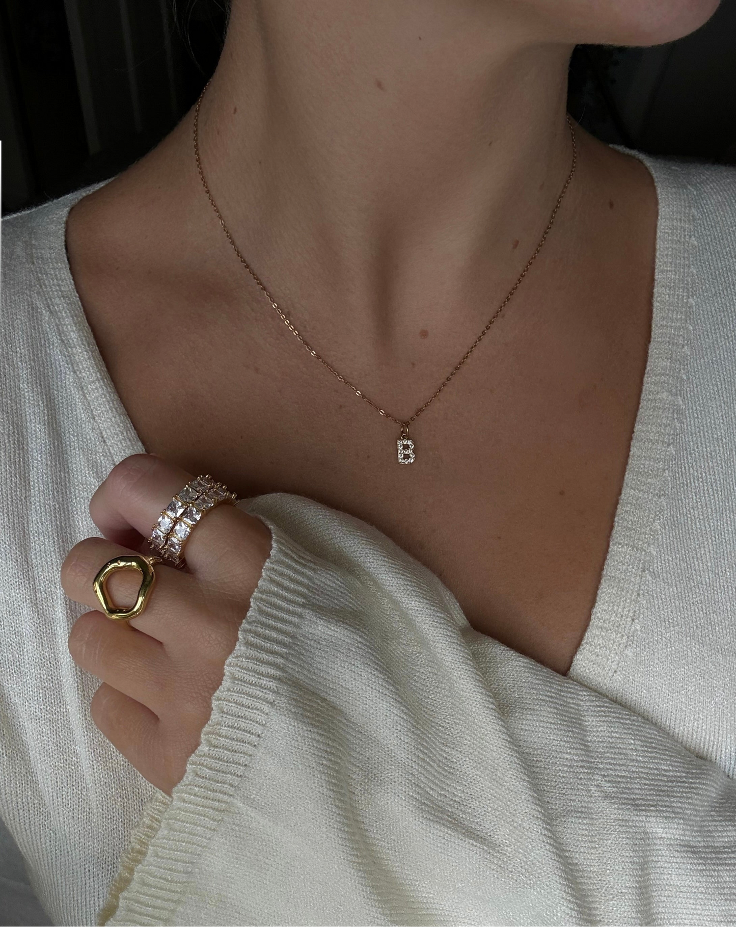 Thin Initial Necklace