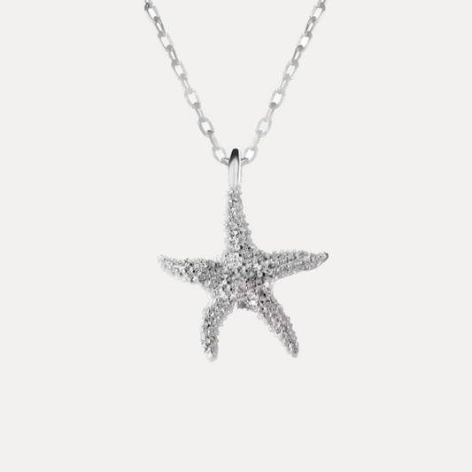 Starfish Necklace Silver