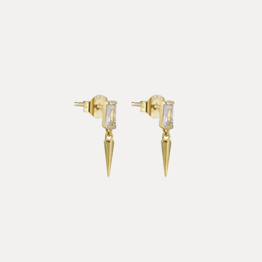 Spiky Stud Earrings Gold