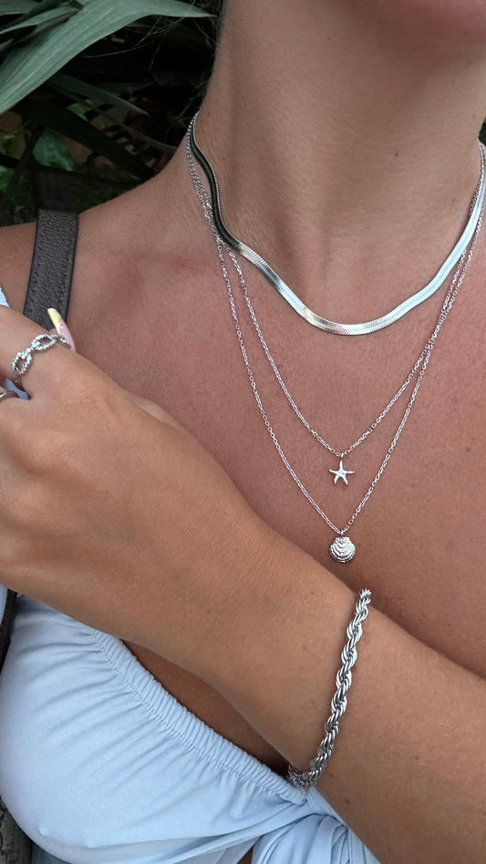 Starfish Necklace Silver